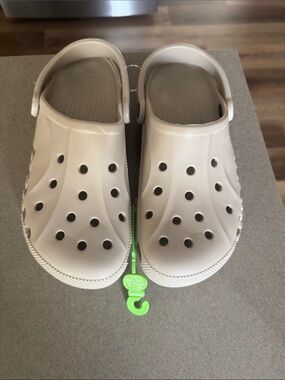 CROCS Unisex Cream Slip-On Clogs